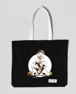 Bag, Woman with corn (Black) | Feliciana Martínez